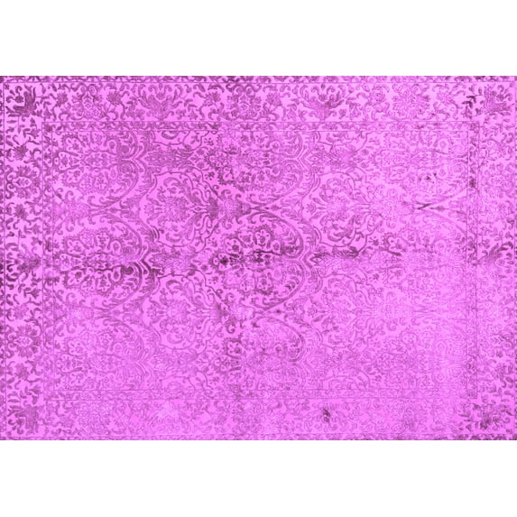 Ahgly Company Indoor Rectangle Abstract Purple Contemporary Area Rugs, 5' x 7'