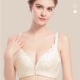 thumbnail image 4 of Wdgfv Women's Fashion Lace Front Closure Underwire Support Seamless Comfort Plus Size Bra with Adjustable Shoulder Straps Beige 38, 4 of 6