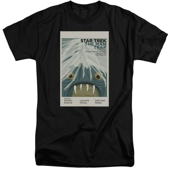 Star Trek Tos Episode 1 Adult Tall T-Shirt 18/1 T-Shirt Black