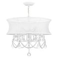 thumbnail image 3 of 6305-03 Livex Lighting Newcastle - 5 Light Chandelier in Glam Style - 20 Inches wide by 18.5 Inches high-White Finish    -Traditional Installation, 3 of 9