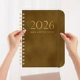 thumbnail image 1 of 2025 Schedule Book A5 Coil Notebook | Leather Strap Planner with Self-Discipline Goal Card | Portable Daily Organizer for Students Professionals | Customizable Printed Diary, 1 of 5