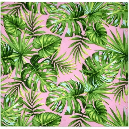 Gift Boutique 100 Tropical Palm Leaf Cocktail Beverage Napkins Disposable Paper Hawaiian Luau Pink Green Leaves Dessert Napkin for Wedding Holiday Jungle Bridal & Baby Shower Tableware Party Supplies