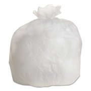 Boardwalk High-Density Trash Bag, 40x46, 45gal, 19mic Equiv., Natural, 25 Bag/RL, 6 RL/CT