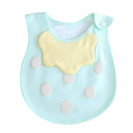 

[BRAND CLEARANCE!!!] 0-1T Baby Saliva Towel Feeding Bibs Buttons Bibs Towels Soft Waterproof Burp Cloths (Green)