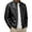 Black, variant on WIZUTIZ Men's Leather Jacket Solid Color Motorcycle Vintage Zipper Pocket Long Sleeve Hoodless PU Coat for Winter Casual Daily Outdoor Mens Fashion