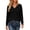 Black, variant on Wenini Women's V Neck Cotton Knit Sweater Long Sleeve Drop Shoulder Loose Pullover Sweater Top Solid Color S-XXXL