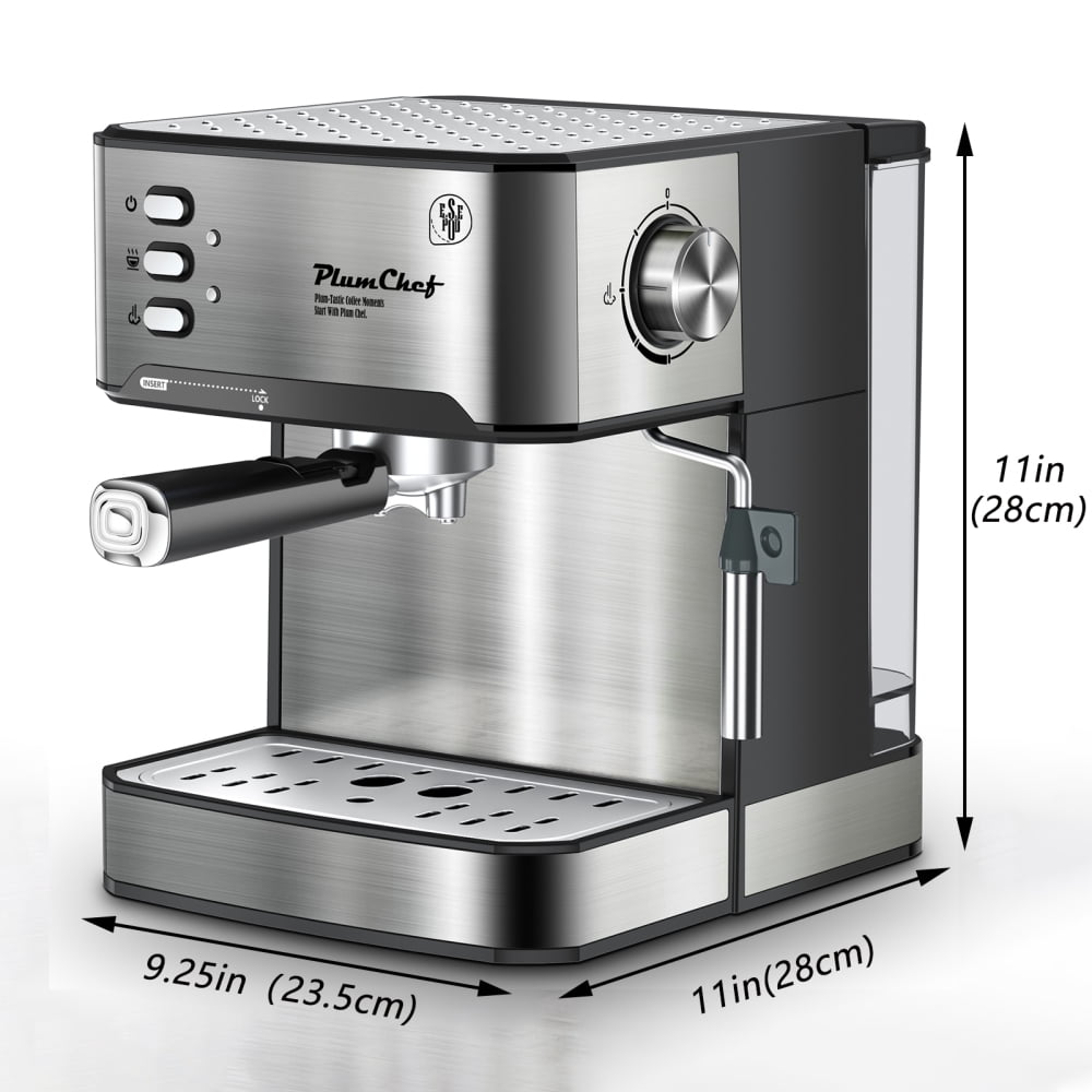 20 Bar Home Espresso Machine - Professional Milk Frother & Removable Tank for Latte & Cappuccino