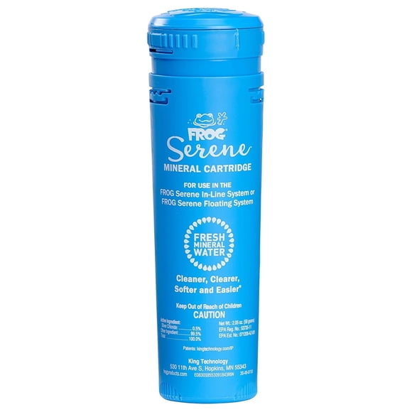 FROG Serene Mineral Replacement Cartridge for Hot Tubs for use only with FROG Serene in-Line and Floating Sanitizing Systems for