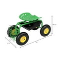 thumbnail image 5 of Barara King Garden Carts Mobile Tools, Heavy Duty Outdoor Truck, Red/Green Garden Cart Rolling Work Seat With Heavy Duty Tool Tray Gardening Planting-Green, 5 of 9