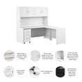 thumbnail image 3 of Hampton Heights 72W L Desk with Hutch and Drawers in White - Engineered Wood, 3 of 6