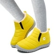 thumbnail image 5 of YOUSNH Childrens Winter Childrens Boots Flat Splashing Warm Short Tube Snow Boots Girls Boots Yellow 3, 5 of 6