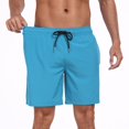 thumbnail image 6 of Mens Swim Trunks with Compression Liner 2 in 1 Quick Dry Bathing Suit Beach Shorts with Zipper Pockets, 6 of 7