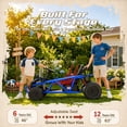thumbnail image 6 of iYofe 36V Electric Ride on Car, 500W Electric Car for Kids with EVA Wheel, Max Speed 9 mph, Spring Suspension, Adjustable Seat, Bluetooth, Powered Ride on Toys for Big Kids Boys Girls, Blue, 6 of 10