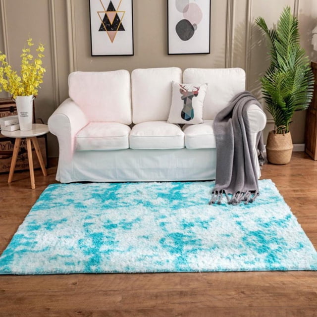 Soft Nursery Rug for Princess Prince Castle Play Modern Abstract Area Rugs Anti-Skid Fluffy Rectangular Rug Plush Velvet Home Decorative Carpet 4 X 6ft