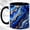 Black, variant on Blue Marble Coffee Mug, Abstract Swirl Mug, Ceramic 11 oz