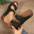 thumbnail image 6 of Women's Fashion Casual Spring New Beach Open Toe Thick Bottom Wedge Heels, 6 of 8