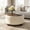White, variant on Casa Pura Furniture Modern Round Flip Top Storage Ottoman Coffee Table, Faux Fur Upholstered, Wooden Legs, Brown, 30 in L x 30 in W x 17 in H