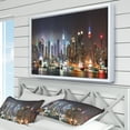 thumbnail image 3 of Designart ' Lit NYC Manhattan Skyline ' Cityscape Photo Framed Canvas Print, 3 of 3