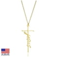 thumbnail image 2 of HOOUN Fashion Women Simple Jesus Cross Necklace JESUS Creative Letters Pendant 0418-Gold, 2 of 5