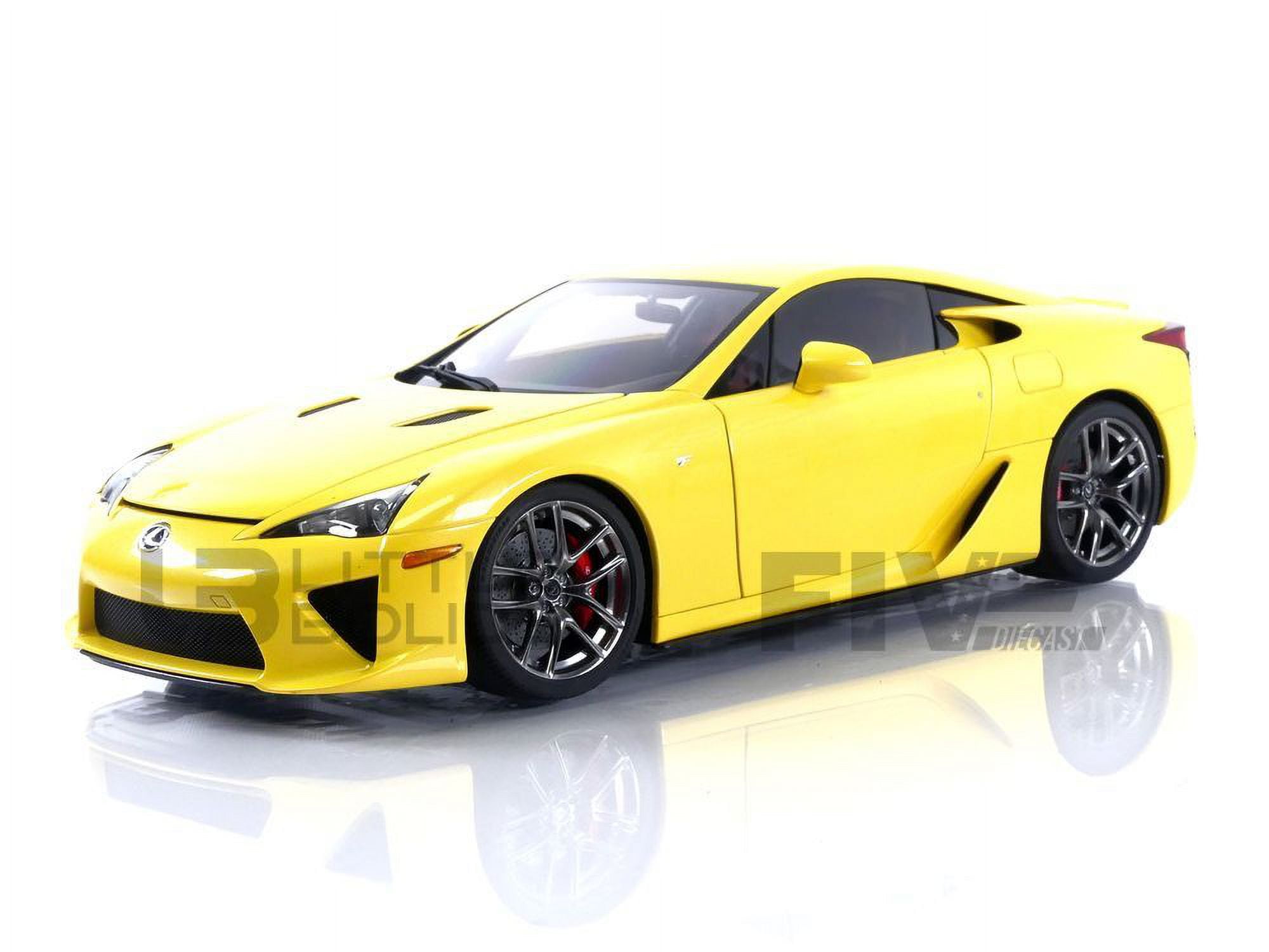Lexus LFA Pearl Yellow with Red and Black Interior 1/18