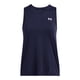 thumbnail image 2 of Camiseta sin mangas Under Armour Tech Twist para mujer, talla XS, azul marino y blanco, 2 of 3