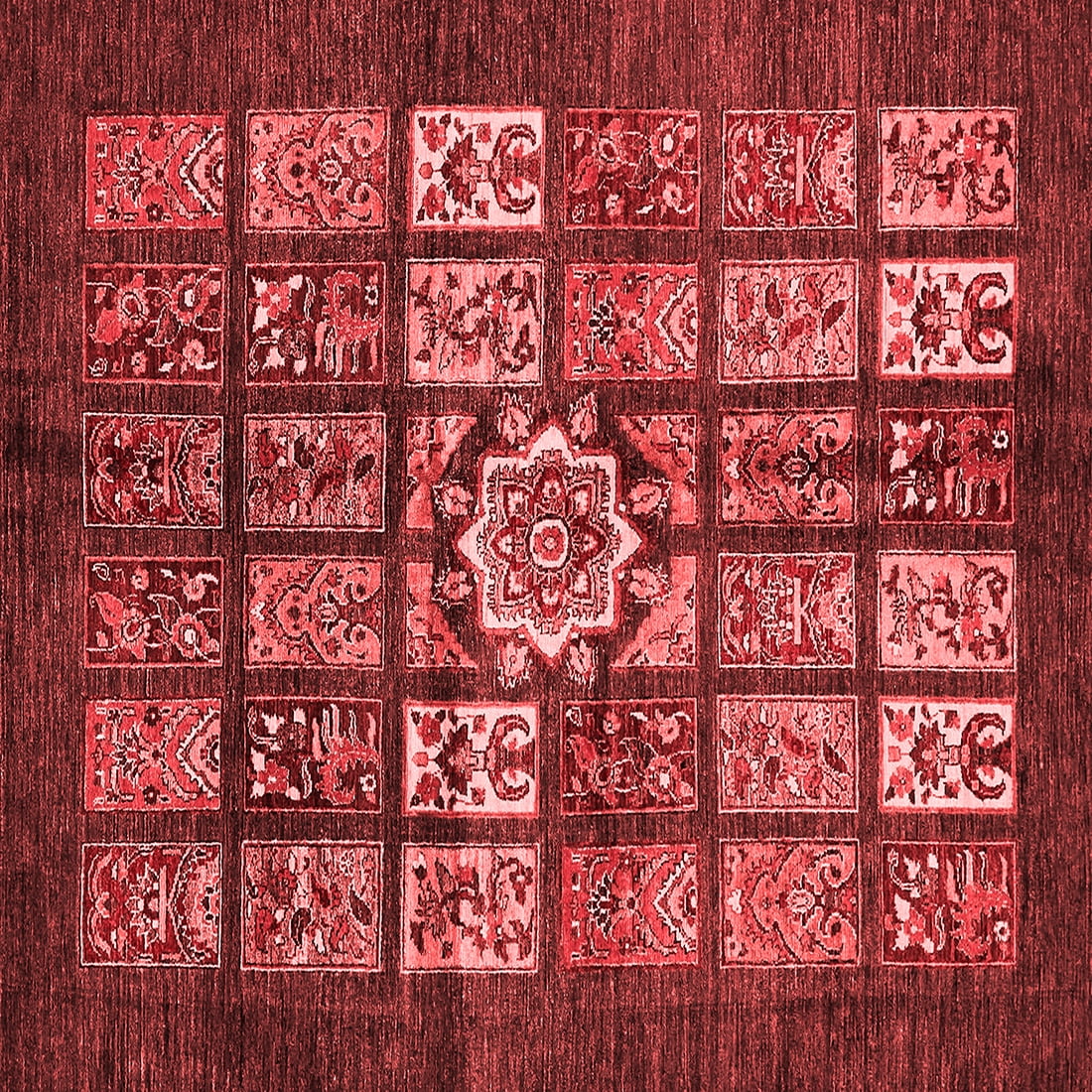 Small Red Rug Square Ahgly Company Indoor Square Abstract Red Modern Area Rugs, 6' Square ...