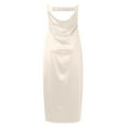 thumbnail image 6 of Rovga Summer Satin Strapless Dress Sexy Backless Bodycon Wedding Vacation Party Maxi Dresses Elegant Dailywear, 6 of 6