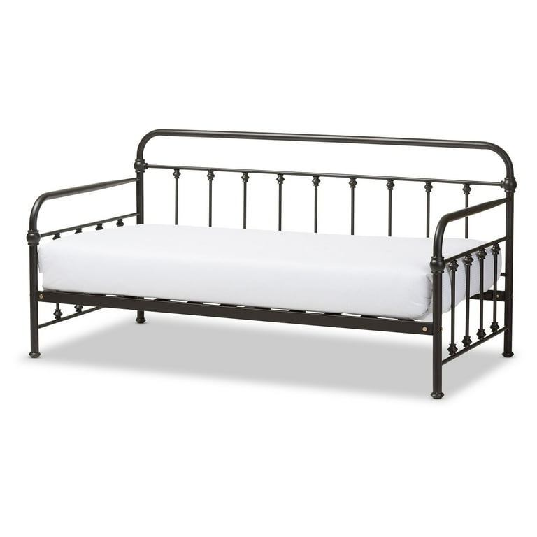 Baxton Studio Elsie Vintage Industrial Black Finished Metal Daybed Baxton Studio Elsie Vintage Industrial Black Finished Metal Daybed