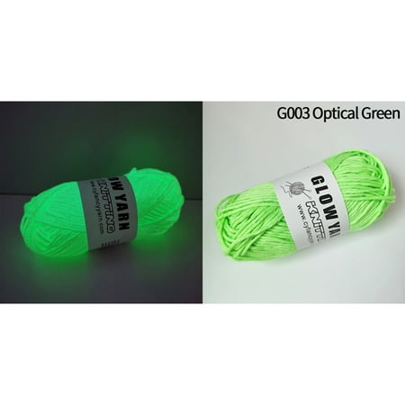 Glow in The Dark Yarn Luminous Crochet Yarn for Crocheting DIY Knitting Glow Fingering Weight Yarn for Arts Crafts Sewing Thread Party Supplies Total length 164 ft ( 1 Rolls)