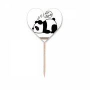 Imagination Panda Floating Eyes Toothpick Flags Heart Lable Cupcake Picks