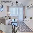 thumbnail image 4 of 3 Way Ceiling Spotlight, Corrosion Resistant Rotatable Heads 85-265V 3 Light Track Lighting Kit  for Restaurants, 4 of 7