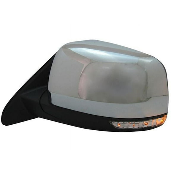 Left Driver Side Power Mirror - Chrome - with Memory, Heated Glass, and Turn Signal - without Auto Dimming Glass and Blind Spot Detection - Compatible with 2011 - 2016 Jeep Grand Cherokee 2014 2015