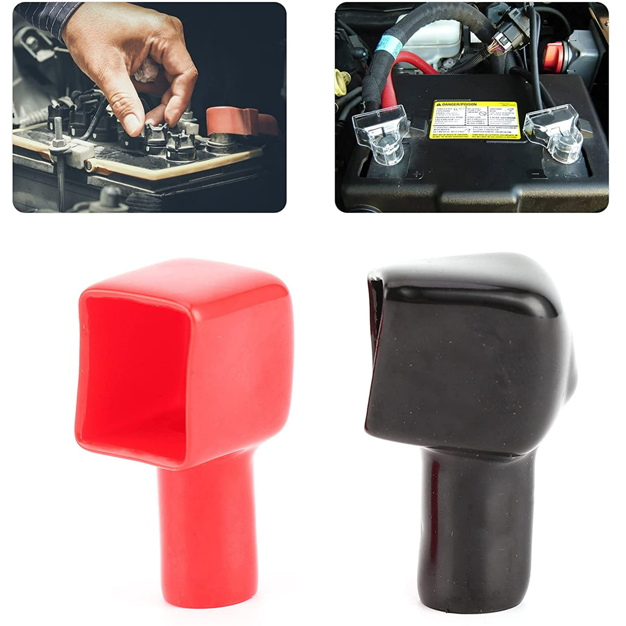 Car Battery Terminal Cover 1 Plastic or rubber covers protect most