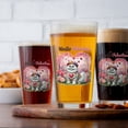 thumbnail image 4 of Hello Valentine’s Day Persian Flower Crown Romantic Pink Floral 16oz Pint Beer Glass Mug Cat Lover Kitten Owner Gifts Beer Glasses Cup - 00031, 4 of 5