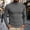 Gray, variant on Men's Stretch Muscle Tshirts Turtleneck Long Sleeve Knit Tees Casual Slim Fit Basic Shirt Tops Business Casual Workwear