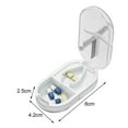 thumbnail image 6 of Joernso Clear Portable Pill Cutter Box Food Grade Sharp Stainless Steel Blade 2-In-1 Multi-functional Travel Capsule Tablet Storage Container Organizer, 6 of 8