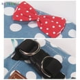 thumbnail image 7 of BadPiggies Cute Cat Bowknot Harness Leash Set No Pull Walking Pet Dog Round Spot Vest Harness (L, Blue), 7 of 7