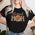 thumbnail image 2 of Blessed Mom T-Shirt – Leopard Print Sunflower Mama Shirt, Mother’s Day Gift for Moms, Cute Sunflower and Animal Print Design, Stylish Mama Outfit for Women, 2 of 3