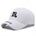 thumbnail image 3 of FUZHIQ Classic Embroidered Letter Baseball Cap Adjustable Curved Brim Casual Fashion Daily Wear Hat for Men Women, 3 of 3