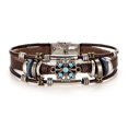thumbnail image 3 of PPgejGEK Bracelets for Women Leather Bracelet Creative Punk Wind Inlaid Oval Turquoise Leather Bracelet for Valentine's Day Mother's Day Christmas Birthday Gifts up to 45% off, 3 of 7