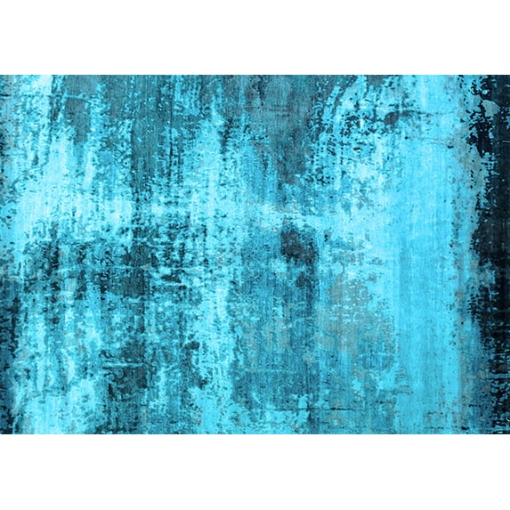 Ahgly Company Indoor Rectangle Oriental Light Blue Industrial Area Rugs, 5' x 8'