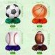 thumbnail image 5 of Béisbol Fútbol Baloncesto Mesa Centríacos Panal Decoraciones Fiesta Cumpleaños 8/16pcs para Amantes Del Deporte, 5 of 9