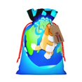 thumbnail image 1 of Yiaed Bluey Print Christmas Small Burlap Bags with Drawstring, Burlap Gift Bags Christmas Linen Treat Sacks Gift Wrapping Bags Xmas Holiday Party-Medium, 1 of 7
