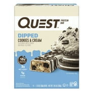 Quest Dipped Cookies and Cream Protein Bar, 4Pk (Pack of 2)