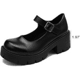 thumbnail image 7 of CHICVOMEY Vintage Mary Janes Shoes for Women Chunky Platform Mary Janes Pumps with Ankle Strap Mary Janes Dressy Shoes Casual & School, 7 of 7