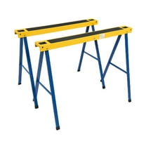 Voyager Tools 2 Pack Heavy Duty Saw Horse 275 Lbs Capacity Steel Folding Legs Sawhorse Stand