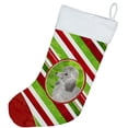 thumbnail image 2 of Christmas Snowflakes Silver Poodle Christmas Stocking, 2 of 3