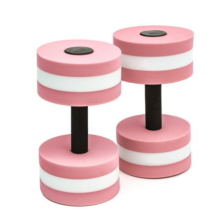 Aquatic Foam Exercise Dumbbells For Water Aerobics (Set of 2, Red)