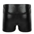 thumbnail image 2 of YONGHS Kids Girls Metallic Shiny Shorts Gymnastics Workout Yoga Sports Bottoms 4-14 Black 10, 2 of 5