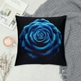 thumbnail image 2 of JEUXUS Rose Baby Blue Rose Romantic Short Plush Pillowcase White, 2 of 5